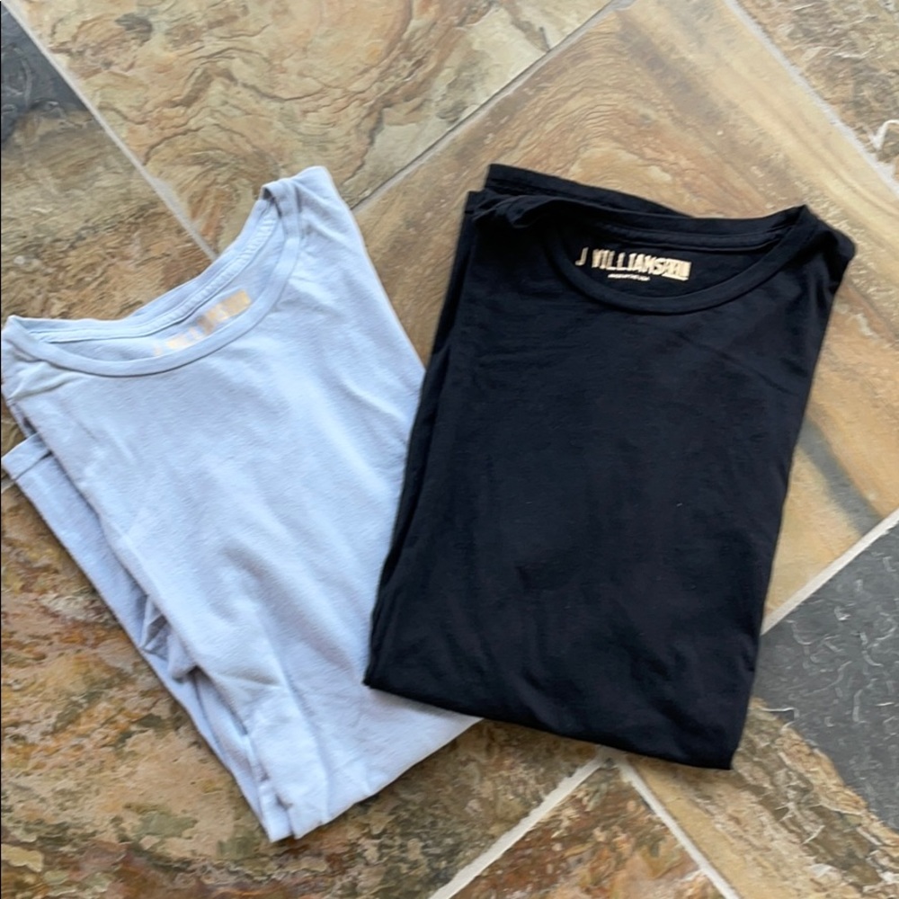 J Williams Black & Light Blue T-Shirts Size XXL